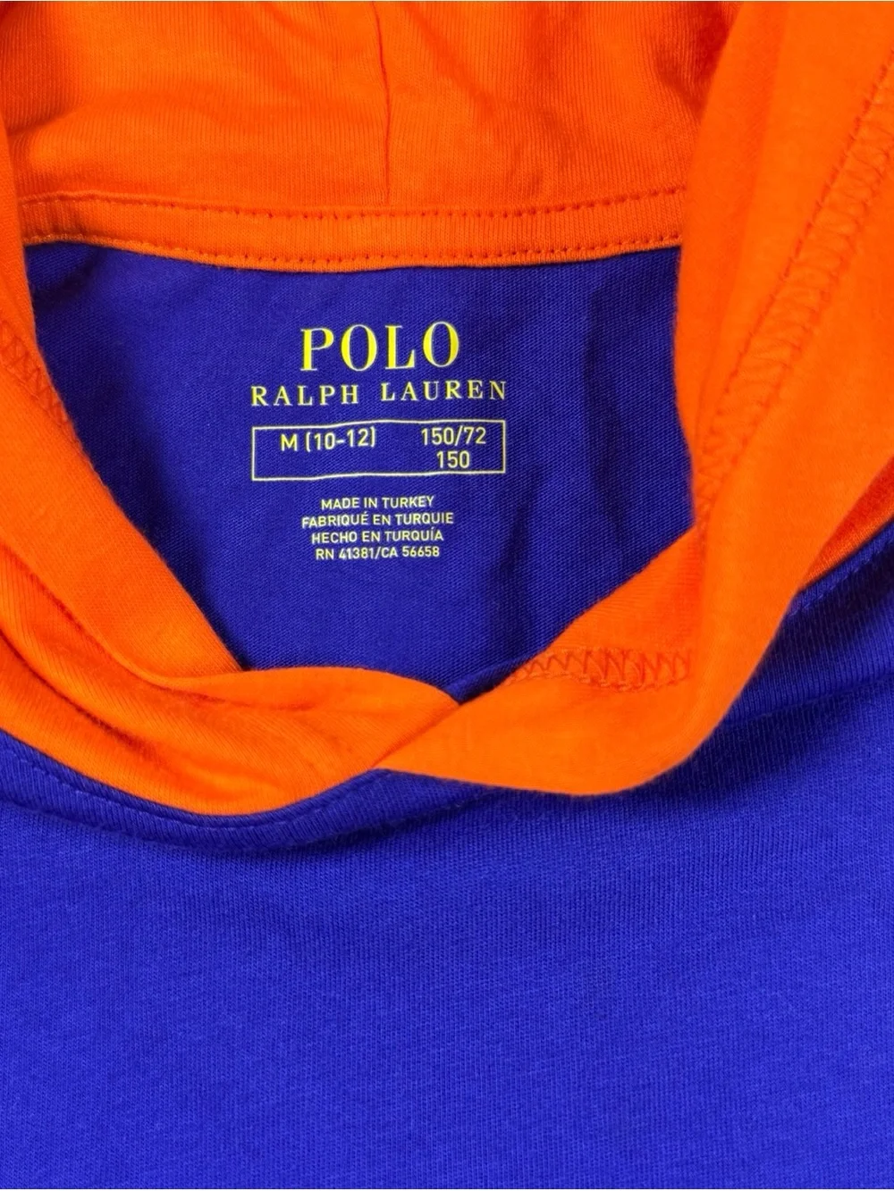 Polo Ralph Lauren Hooded Long Sleeve Colorblock Tee Youth M